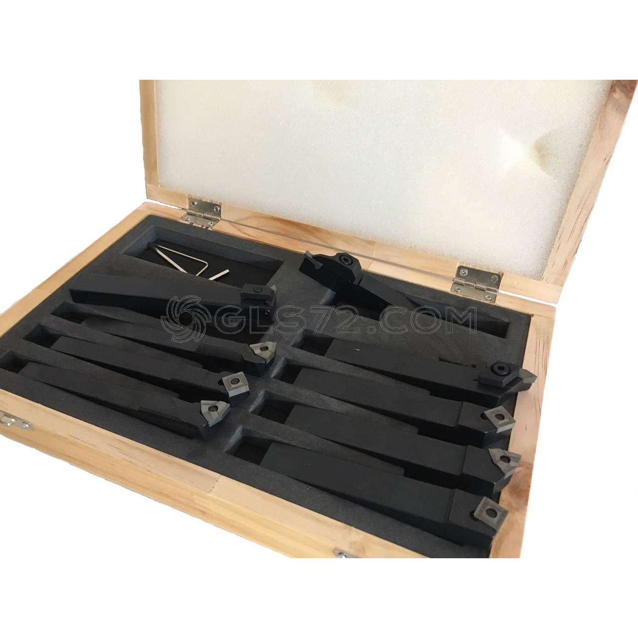 SET UTENSILI AD INSERTO PLACCHETTA PER TORNIO FERRO METALLO HOLZMANN 9TLG10