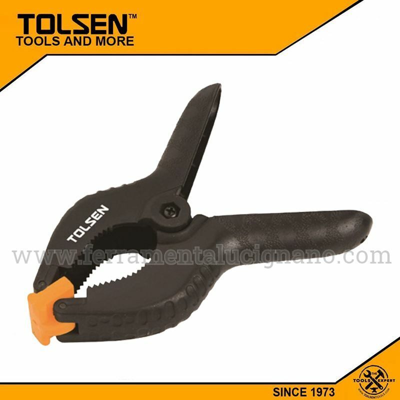 MORSETTO A PINZA UNIVERSALE IN FIBRA DI VETRO CON MOLLA mm.150 TOLSEN 10199