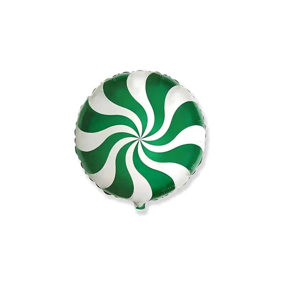 Palloncino Caramella Verde Tondo standard shape 18" (45cm) in mylar, 1pz.