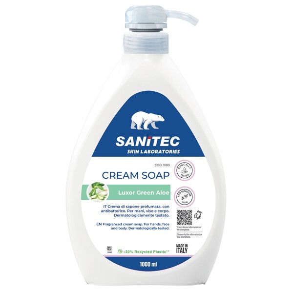 Crema di sapone Luxor Green Aloe - 1 lt - Sanitec