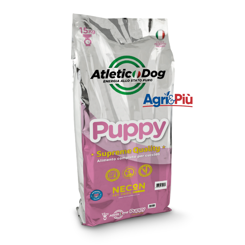 ATLETIC DOG CROCCHETTE mangime cucciolo PUPPY 15kg necon