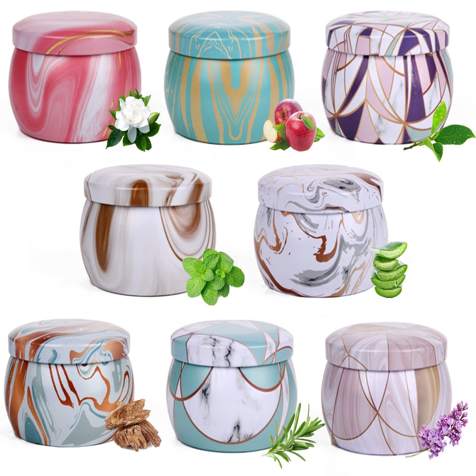Set Candele Profumate 4.4oz Candele Profumate Regalo 8pcs Candele Profumate 1...