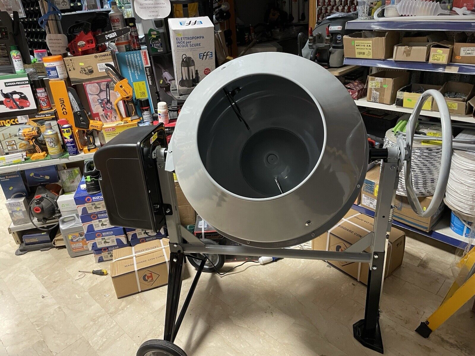 Betoniera elettrica ideal star 180 lt - potenza 900 watt IDEAL STAR