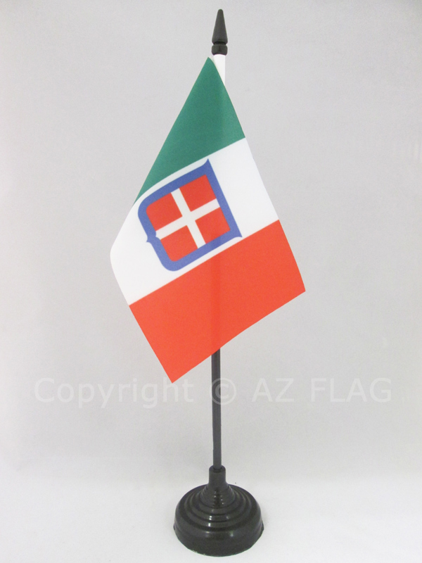 BANDIERA DA TAVOLO REGNO D'ITALIA 1861-1946 15x10cm - PICCOLA BANDIERINA REALE I