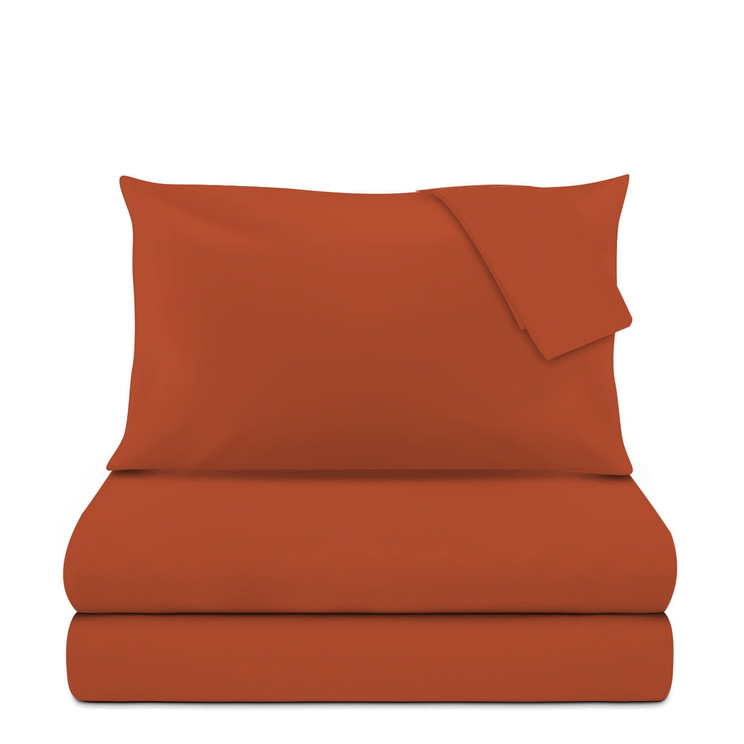 Completo letto matrimoniale cotone ruggine New Cotton marrone