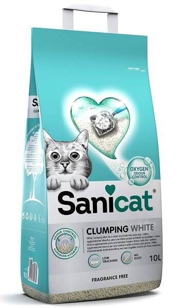 50013 SANICAT LETTIERA PER GATTO CLUMPING WHITE UNSCENTED LT. 10