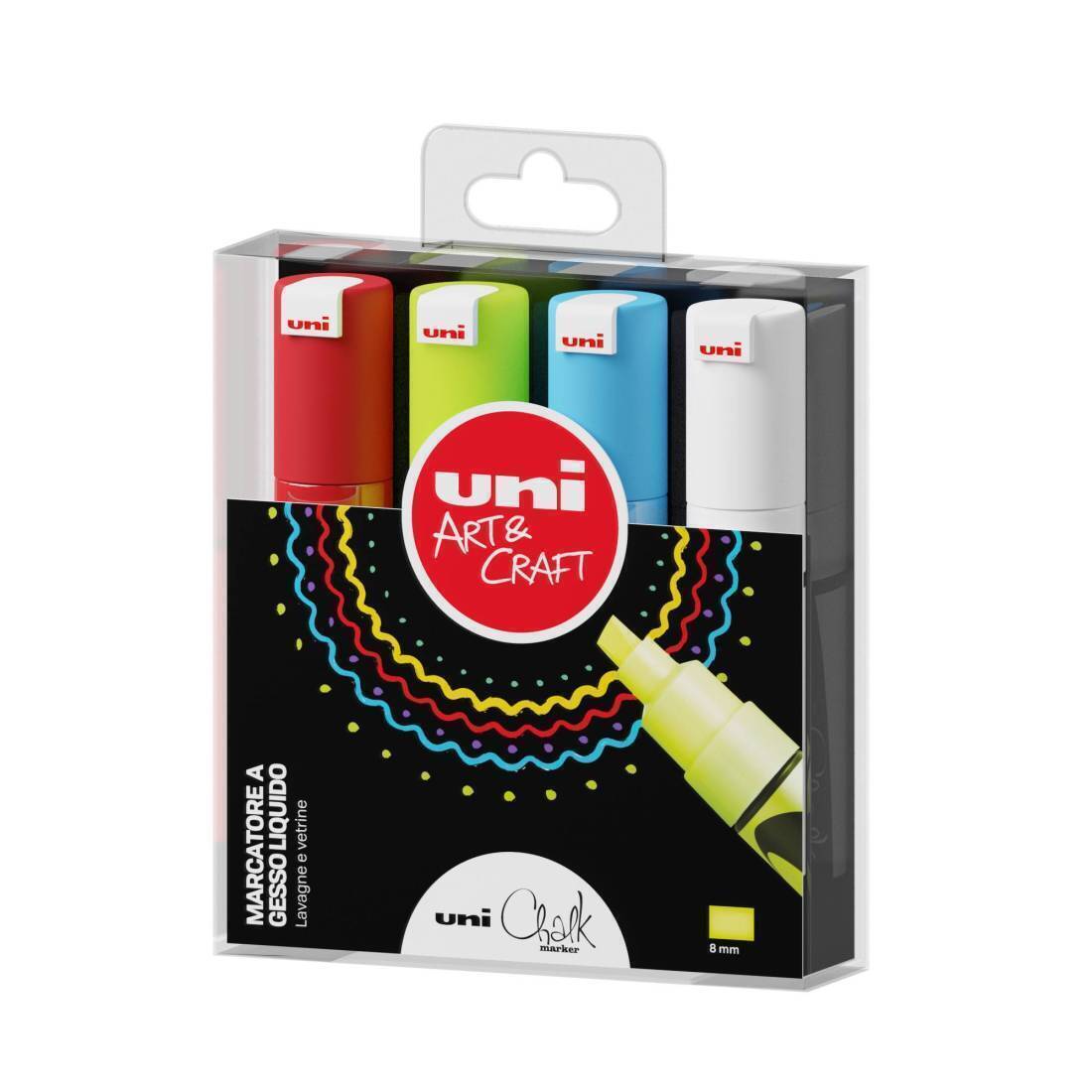 Marcatore a gesso liquido Uni Chalk Marker - punta scalpello