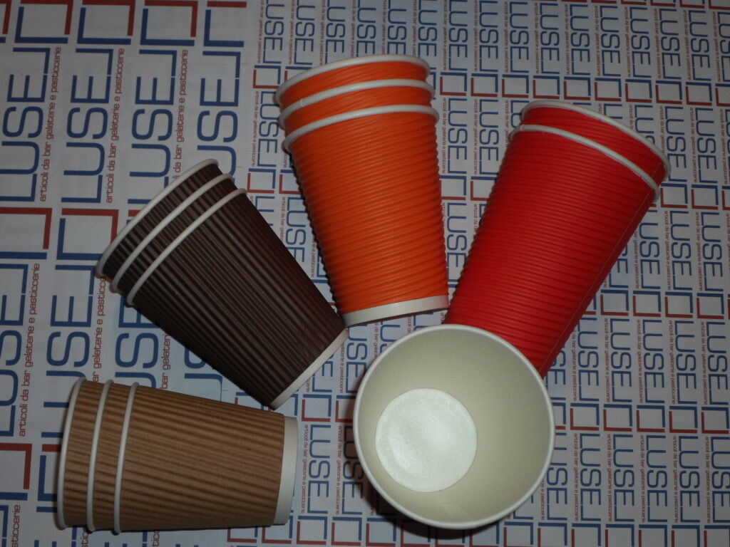 PZ 100 BICCHIERE TERMICO ML 250  PER BEVANDE CAFFE' CAPPUCCINO PAPER COFFEE CUP