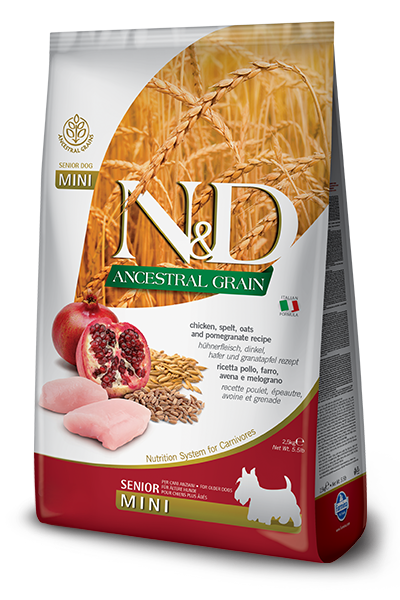 Farmina  N&D Ancestral Dog Pollo E Melograno Senior Mini Kg.2,5