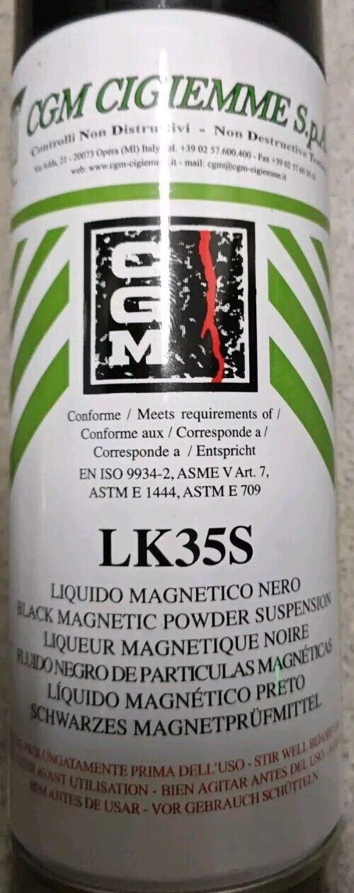 Liquido magnetico nero  non distruttivo per saldature IN BOMBOLETTA SPRAY LK35S