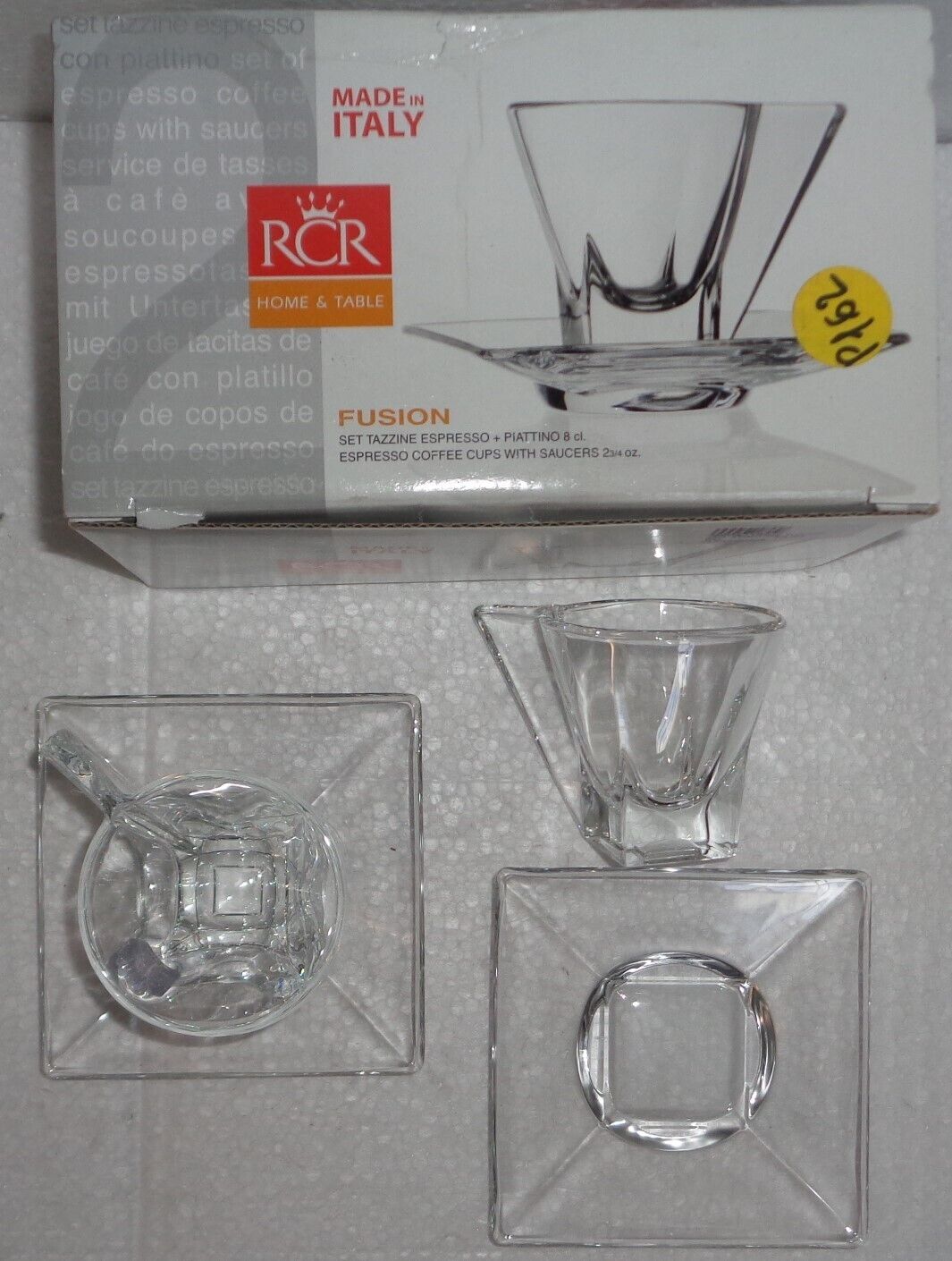 RCR SET 2 TAZZINE FUSION SET TAZZINE ESPRESSO + PIATTINO