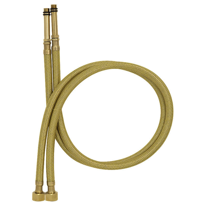 2x 40cm M10 x G3/8 Un Par Oro Nailon Trenzado Manguera Flexible Grifo