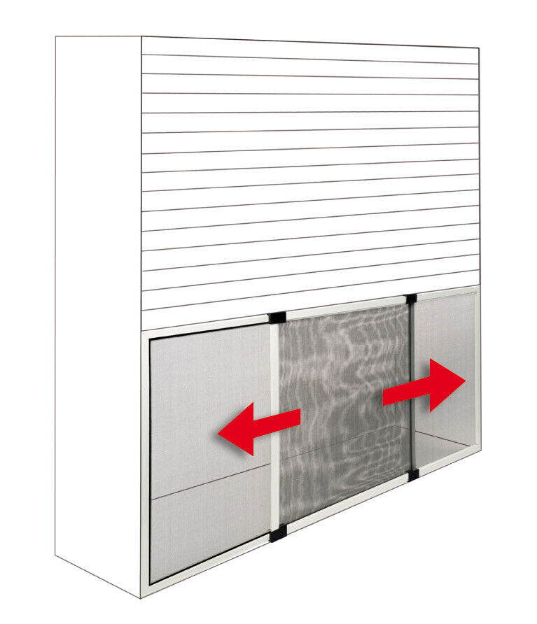 Zanzariera estensibile per finestre argento  cm. 100x70 -