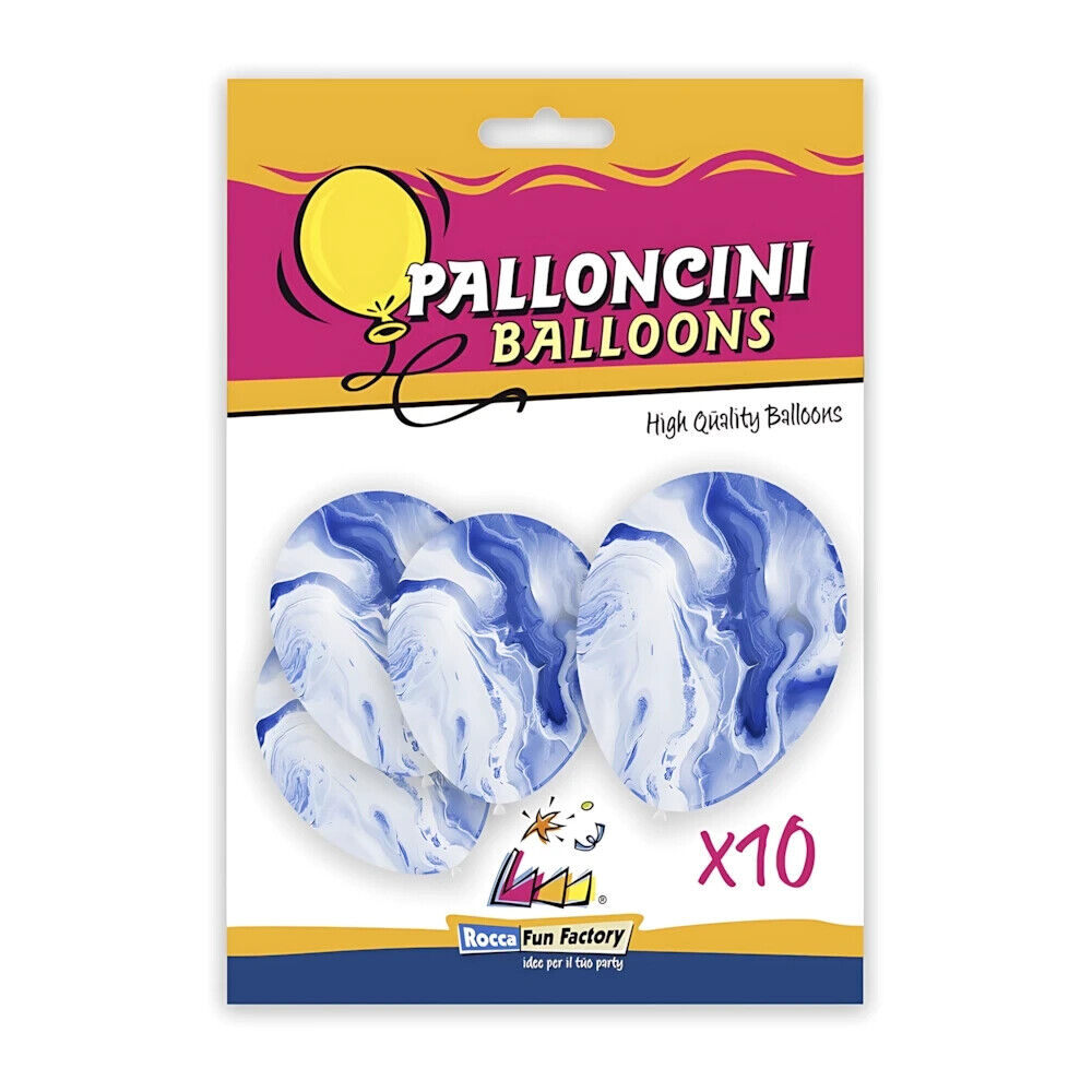 Palloncini classic line marmorizzato 12" (30cm) colore blu 112, 10pz.