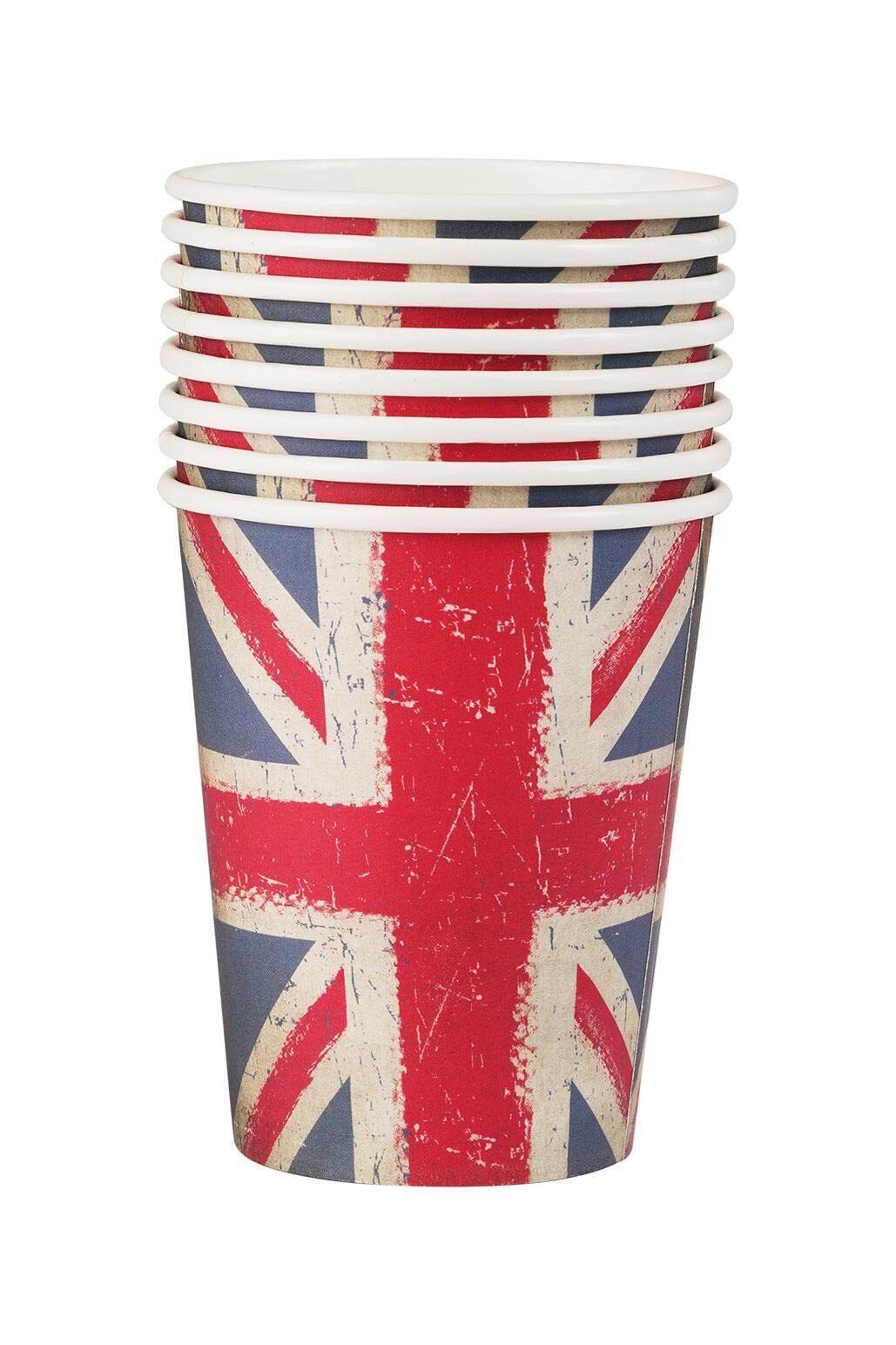 Smiffys Union Jack Vintage Style Print Paper Cups