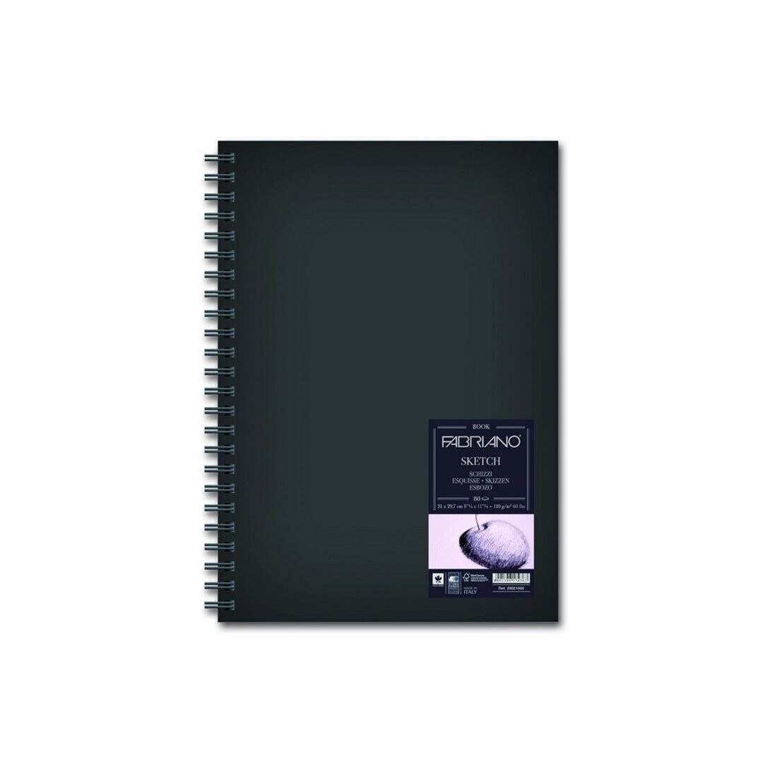 Blocco  Sketch Book Spirale Ritratto 21x29,7 Cm 110 Gr 80 Fogli Grana Naturale |