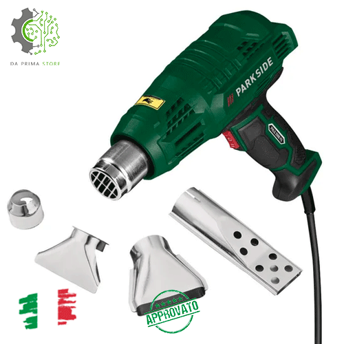 Pistola termica PARKSIDE aria calda phon 350/600°C 2000w  330 / 500 l/min gun ✅✅