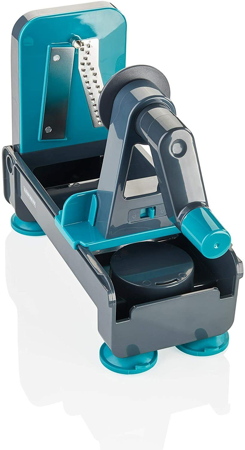 LEIFHEIT 3222 AFFETTAVERDURE A SPIRALE DA TAVOLO CON 3 INSERTI LAMA