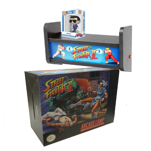 LAMPADA ARCADE MENSOLA LUMINOSA STREET FIGHTER  II - USB - CABINATO STYLE   NEW