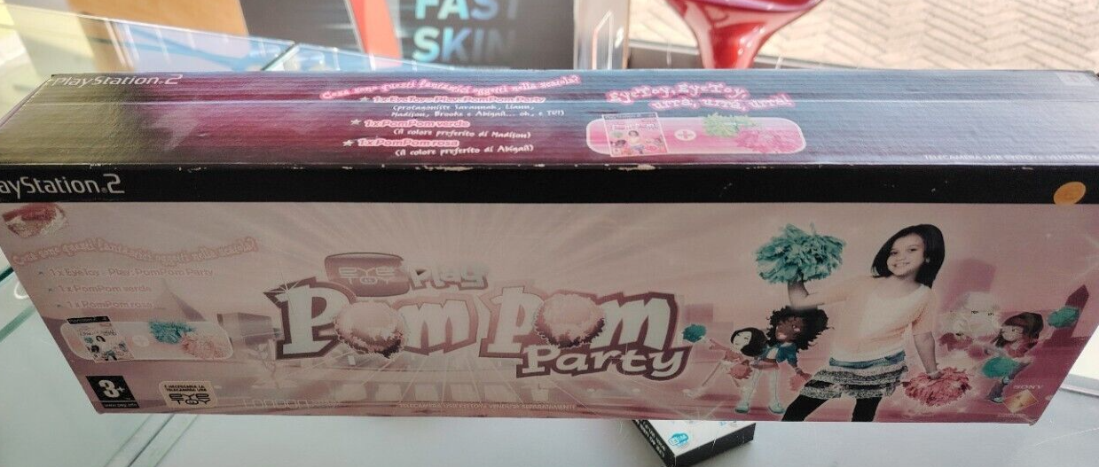 GIOCO PS2  EYE TOY POM POM PARTY NUOVO SENZA TELECAMERA