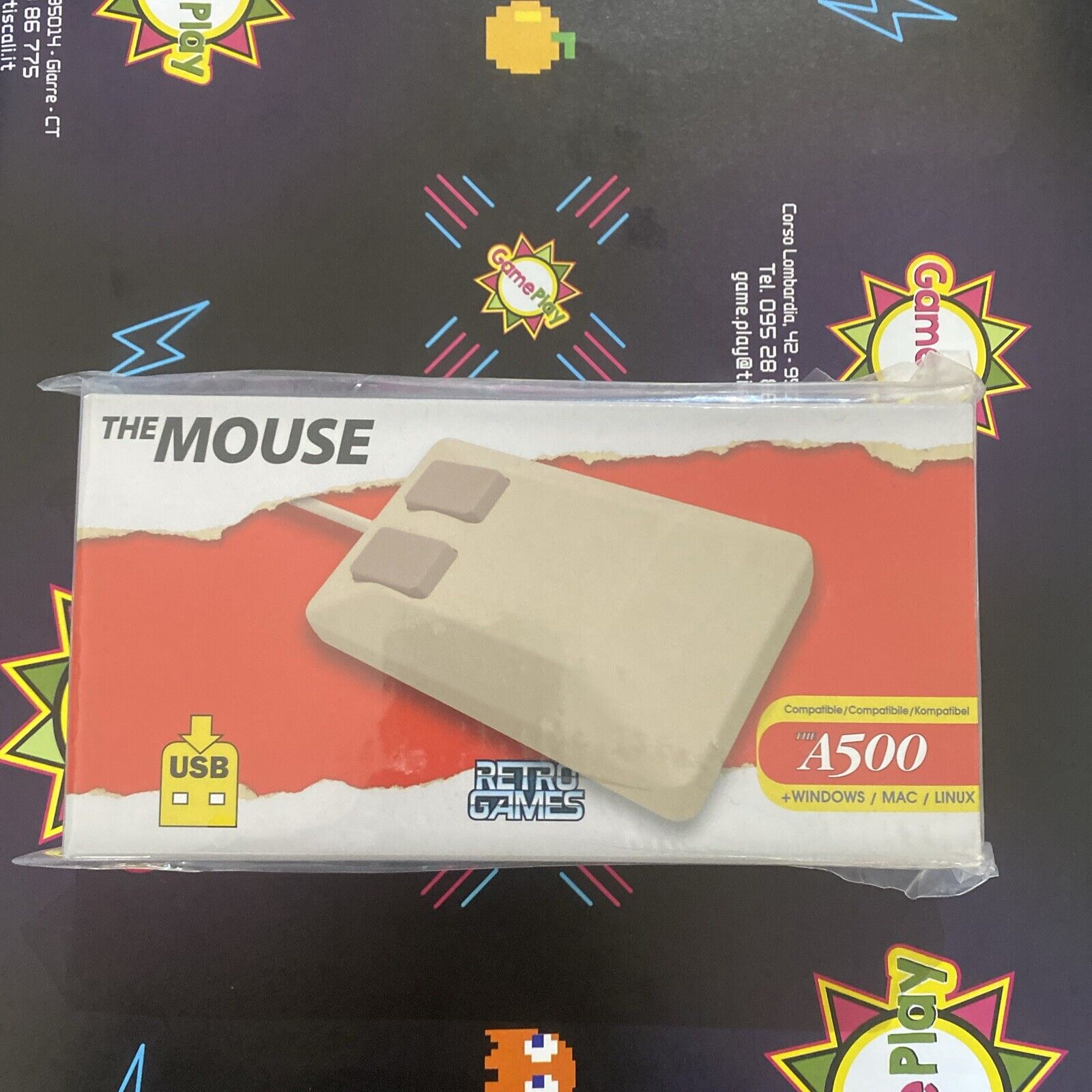 Amiga THE MOUSE FOR THEA500 MINI CONSOLE AMIGA 500 REPLICA - NEW SEALED USB