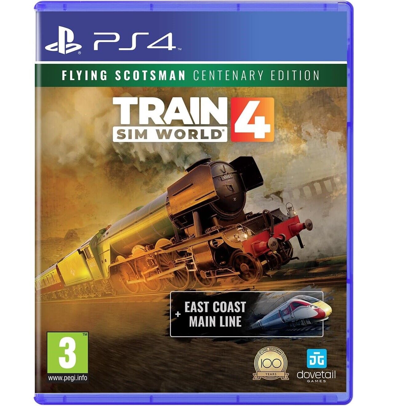 TRAIN SIM WORLD 4 FLYING SCOTSMAN CENTENARY EDITION PS4 GIOCO ITA EU NUOVO + DLC