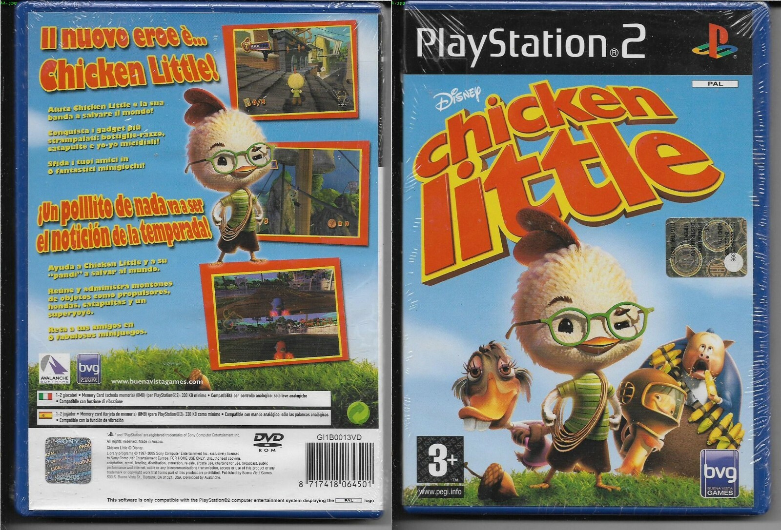 CHICKEN LITTLE PLAYSTATION 2 PS2 [2006] nuovo sigillato