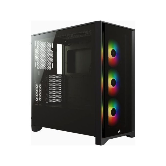 Corsair iCUE 4000X RGB Case ATX Mid-Tower con Vetro Temperato Pannello Laterale