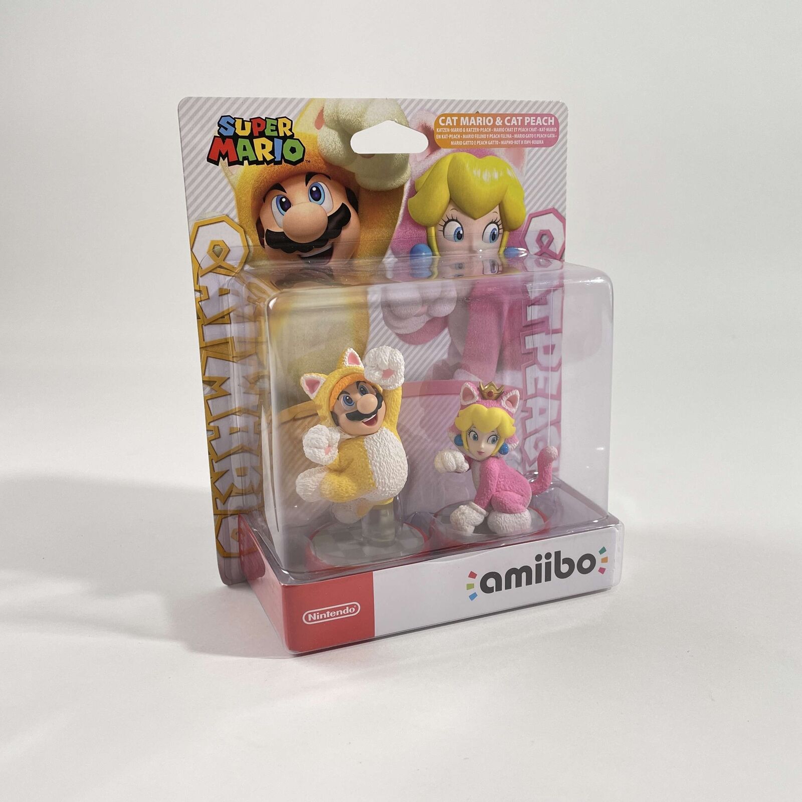 Figurina Amiibo Cat Mario & Cat Peach (Super Mario Collezione) Eur Nuovo