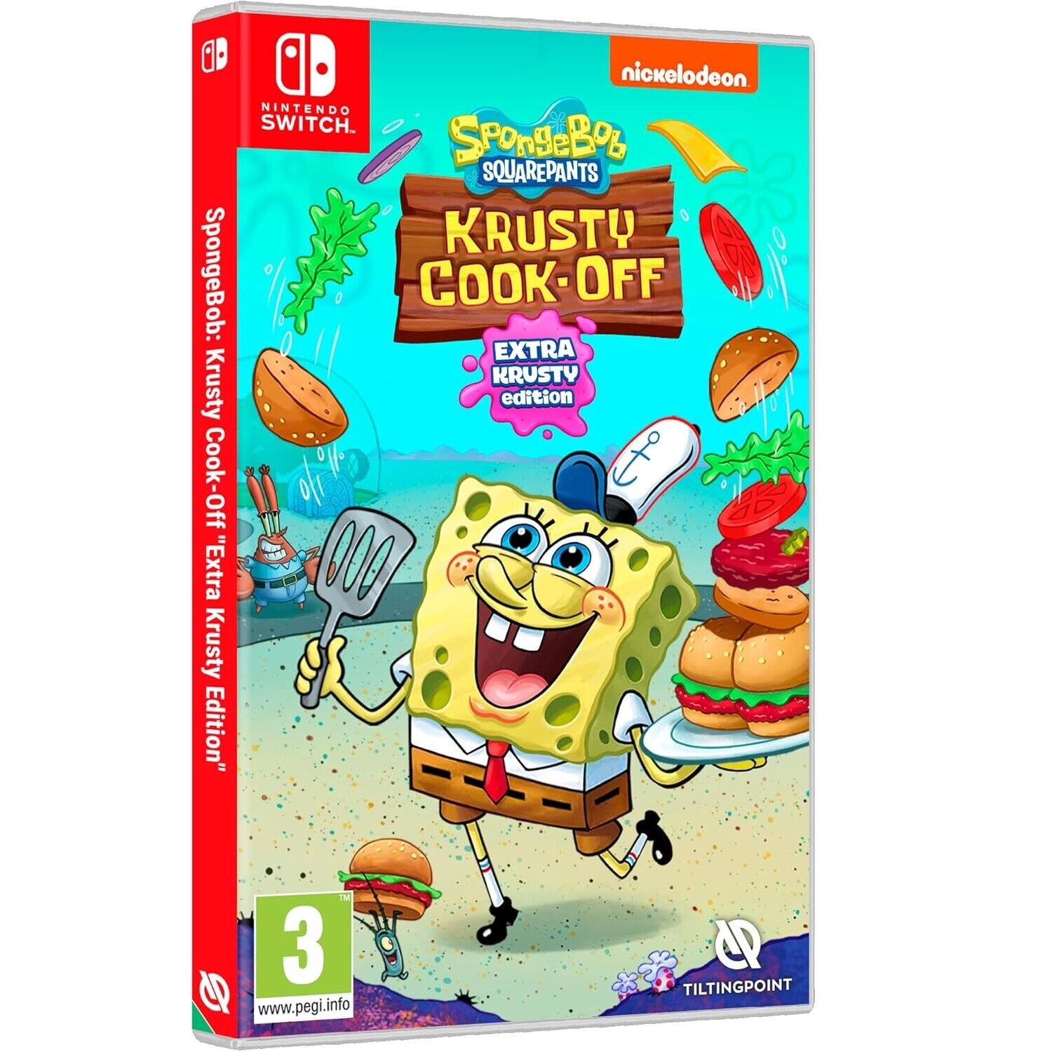 SPONGEBOB KRUSTY COOK-OFF NINTENDO SWITCH "LIMITED EDITION" GIOCO COMPLETO EU IT