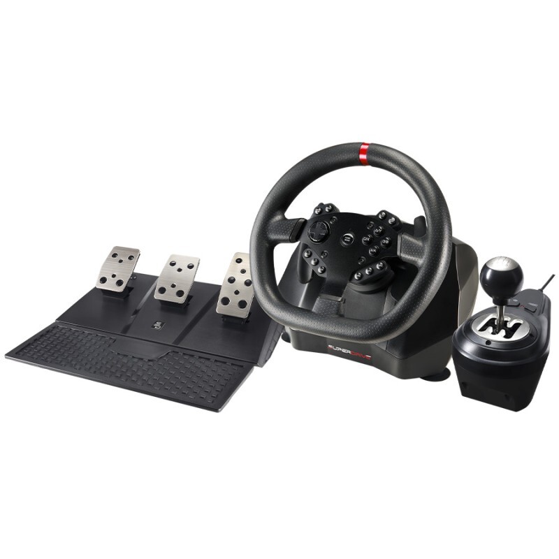 Volante pedaliera leva del cambio rotazione manuale 900° Superdrive GS950-X per