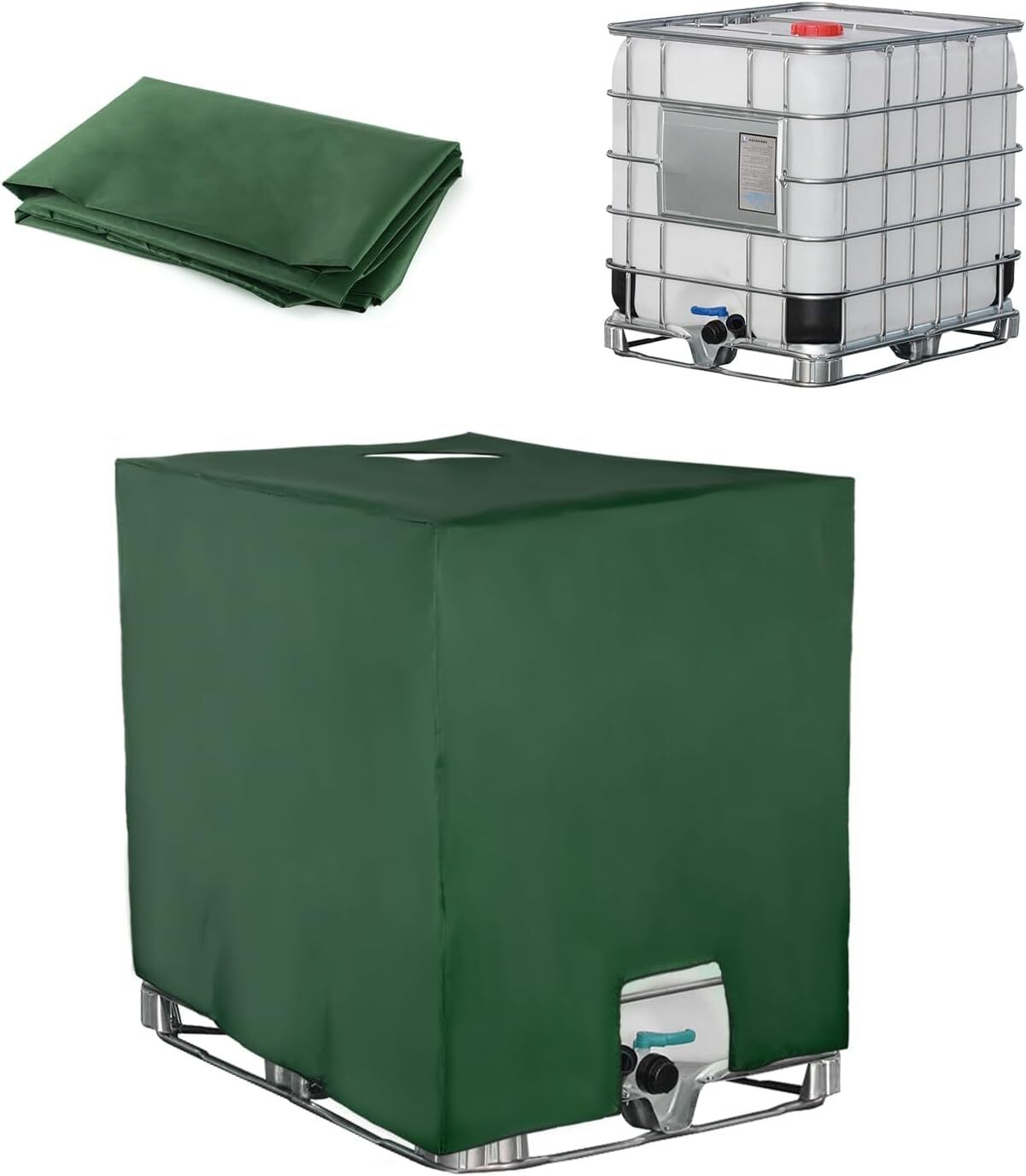 Copertura per Serbatoio Acqua IBC 1000 litri Serbatoio Acqua Piovana Cisterna...