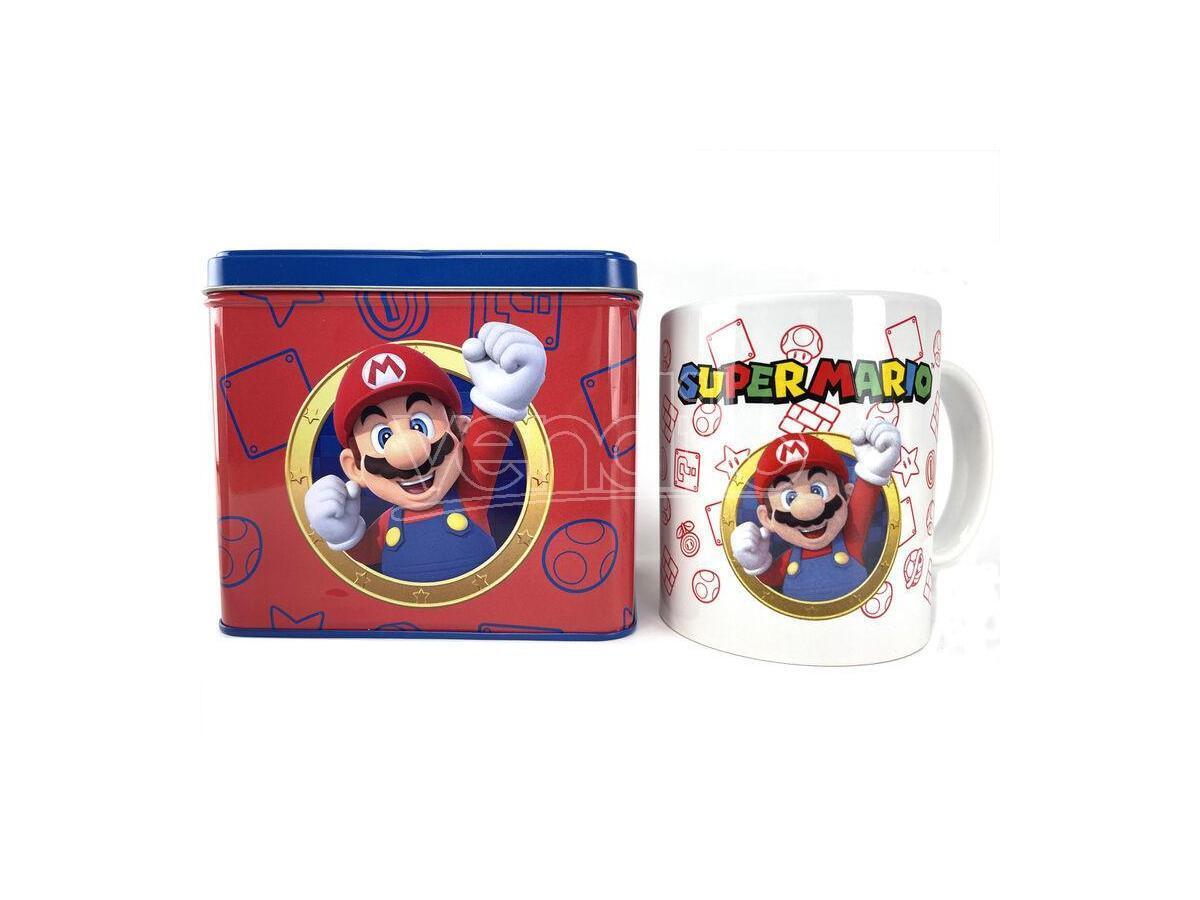 Super Mario Bros Mario Tazza + Salvadanaio Super Mario Set Nintendo