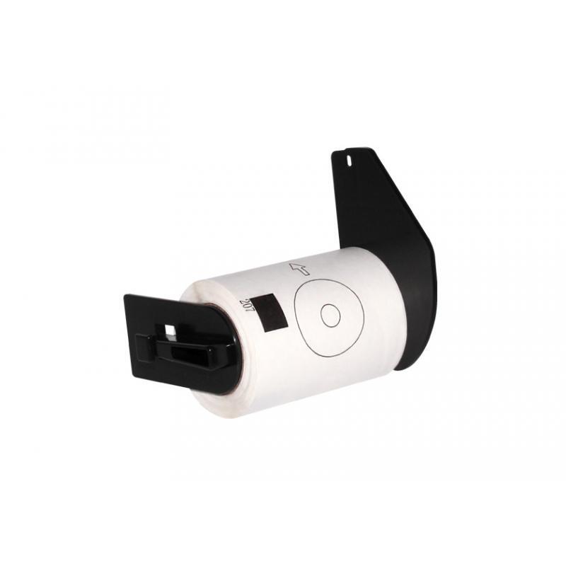ETICHETTE DK11207 PER CD/DVD CIRCOLARI PRETAGLIATE 58mm COMPATIBILI BIANCHE ROTO