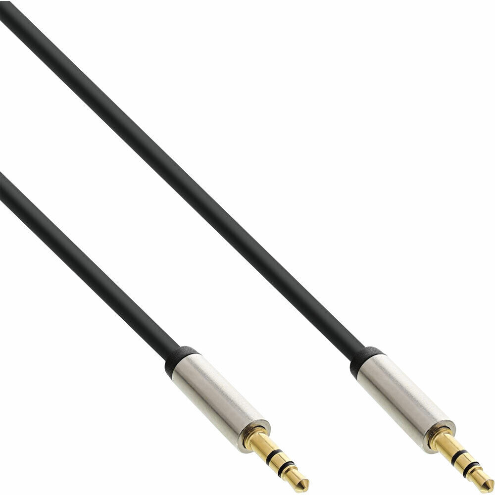INL InLine® Cavo Audio Jack 3,5mm maschio / maschio, 2m, Slim extra sottile e f