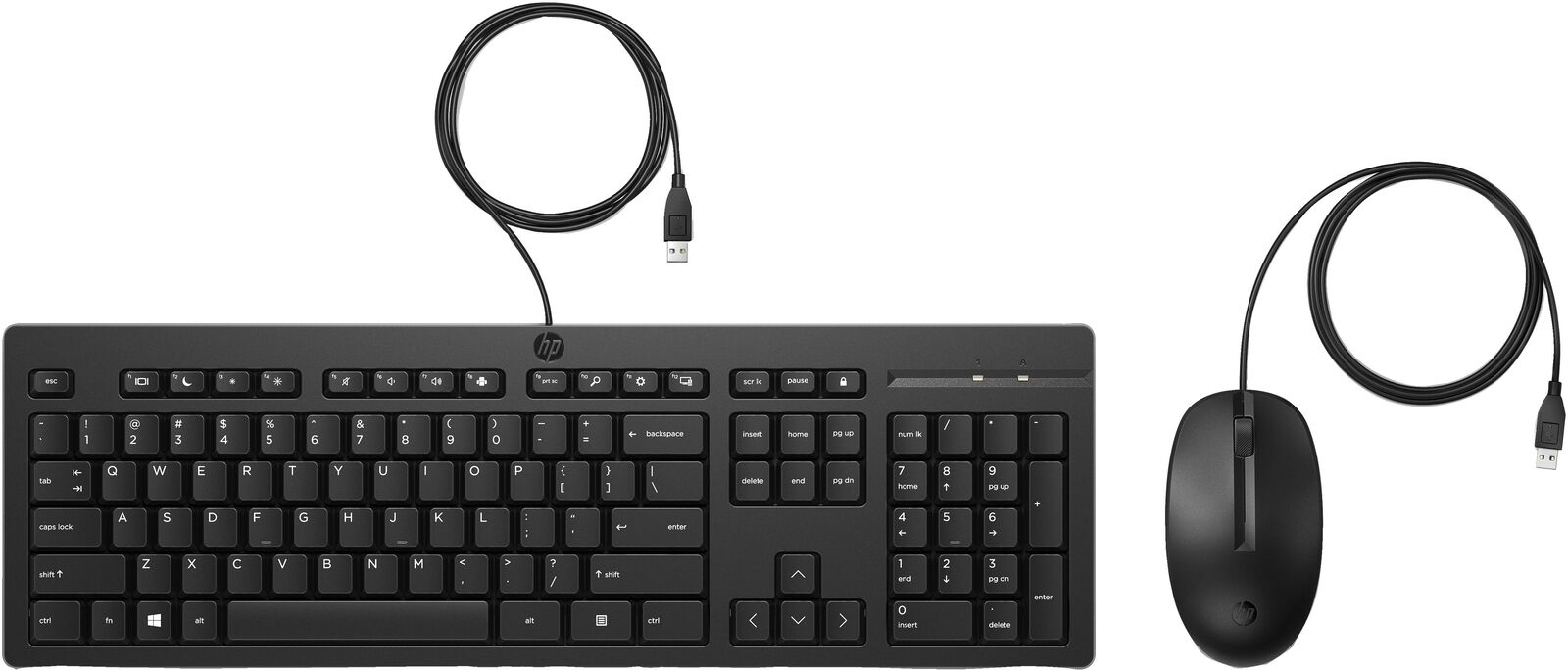 HP Mouse e tastiera 225 Wired (225 Wired Mouse and Keyboard - Combo Norway)