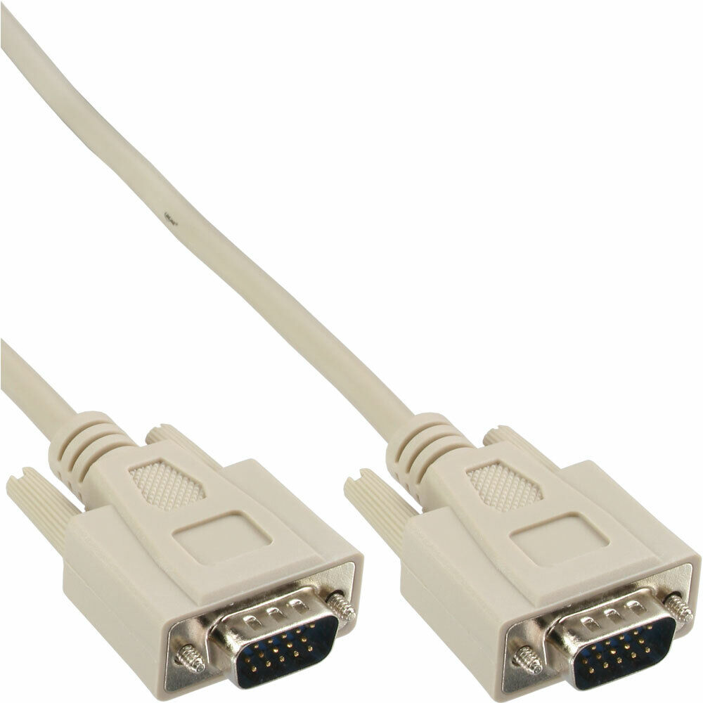 INL InLine® Cavo VGA, Sub-D 15pin maschio / maschio, 1m, beige