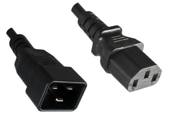 MicroConnect PowerCord C13-C20 0.5M Black  IEC 60320-C13 to C20, Black.