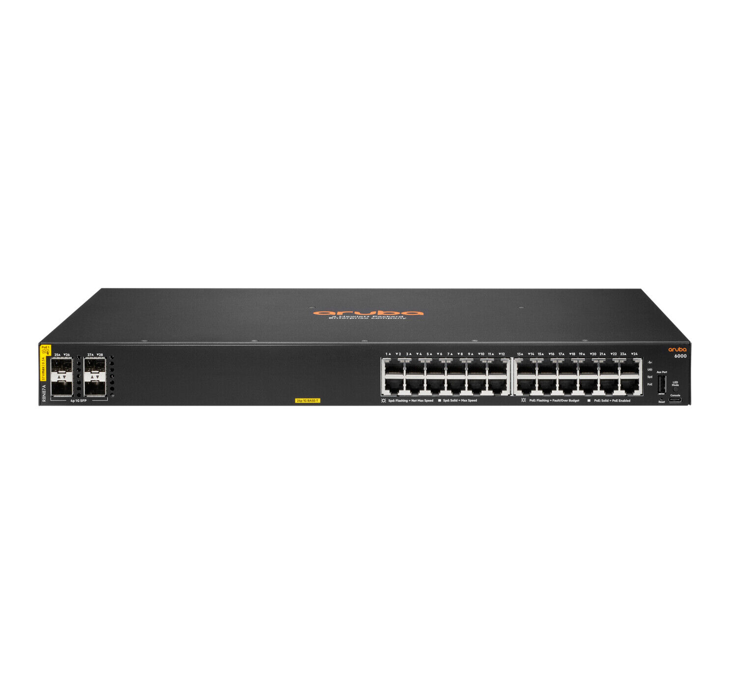 HP Switch 6000 24G Class4 PoE 4SFP 370W Gestito L3 Gigabit Ethernet R8N87A
