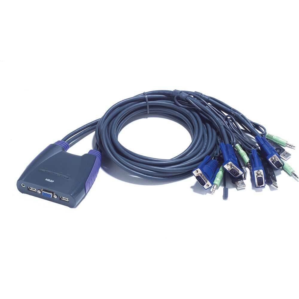 INL Aten CS64US, KVM Switch, 4 porte, USB VGA, Audio, all-in-one