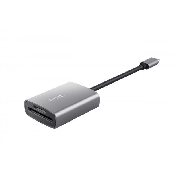 24136 Trust 24136 lettore di schede USB 3.2 Gen 1 (3.1 Gen 1) Type-C Alluminio