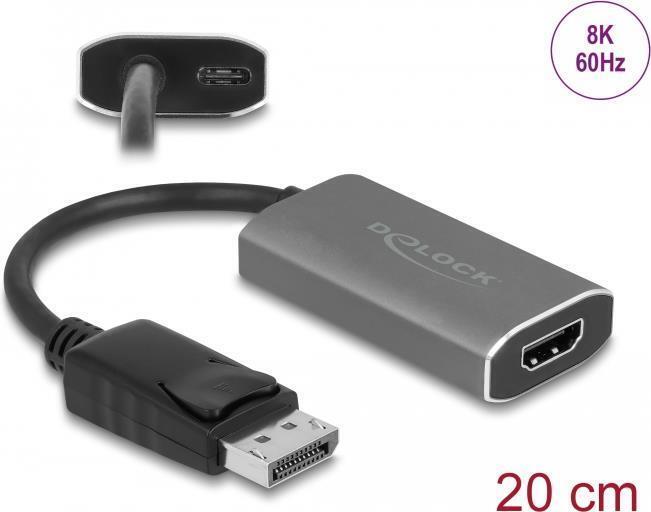 Delock Adattatore attivo da DisplayPort 1.4 a HDMI 8K con funzione HDR