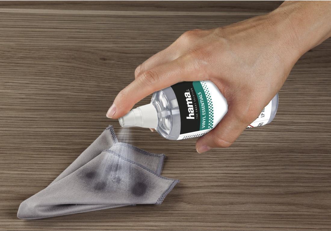 Hama Record Cleaning Kit - Antistatic Brush with 100ml Cleaning Fluid
