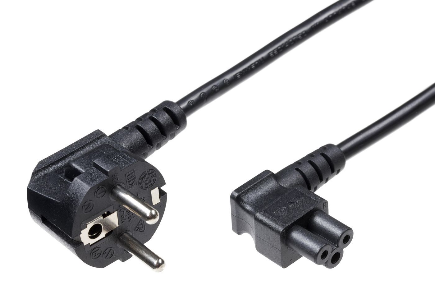 MicroConnect Power Cord CEE 7/7 - C5 3m  Angled CEE7, Black,