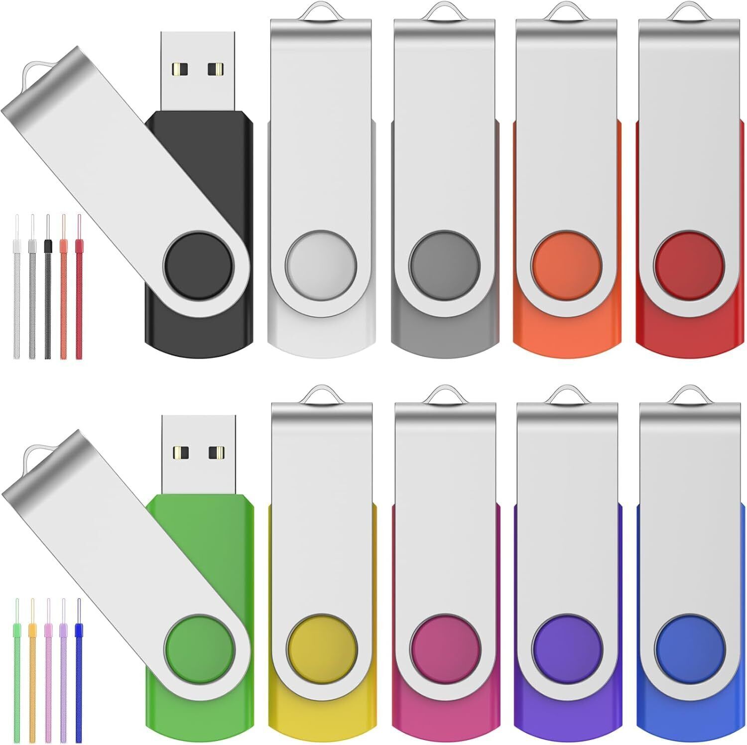 Chiavette USB 2GB Penna USB 10 pezzi Pen Drives - Portatile Pennetta USB 2.0 ...