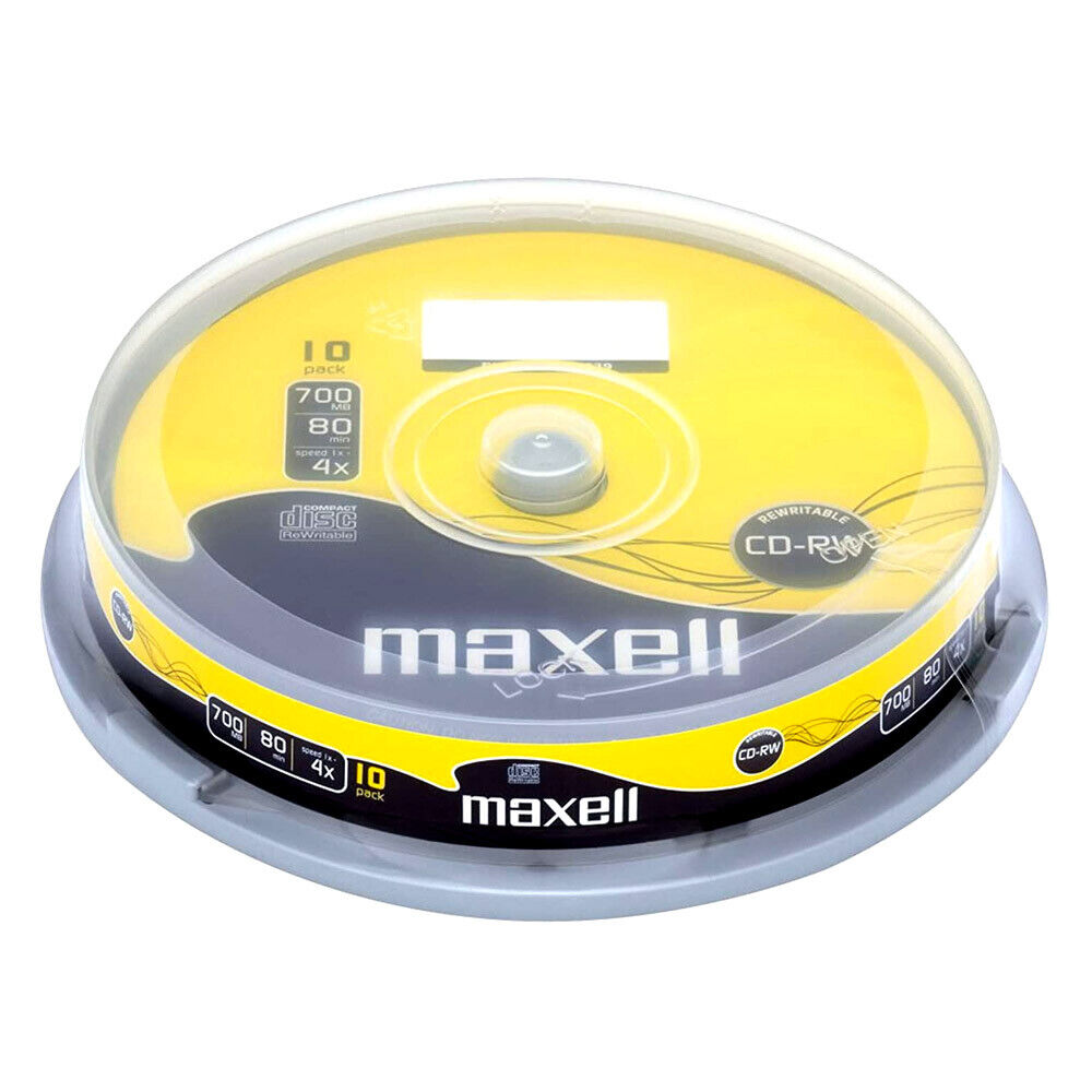 Maxell 624039.40.TW - 10 CD-RW 700MB 80min 4x, in cake