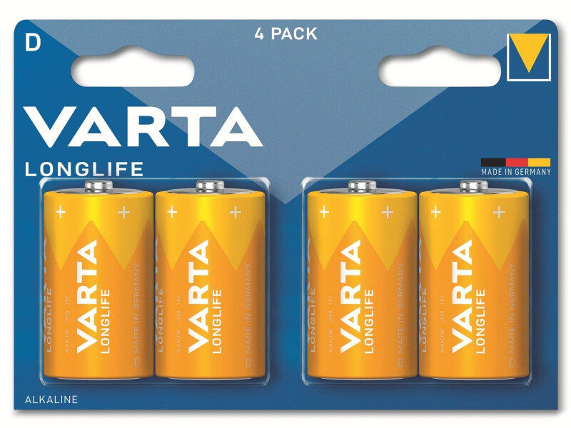 Longlife D  Einwegbatterie  Alkali  15 V  Retail Blister (4-Pack)