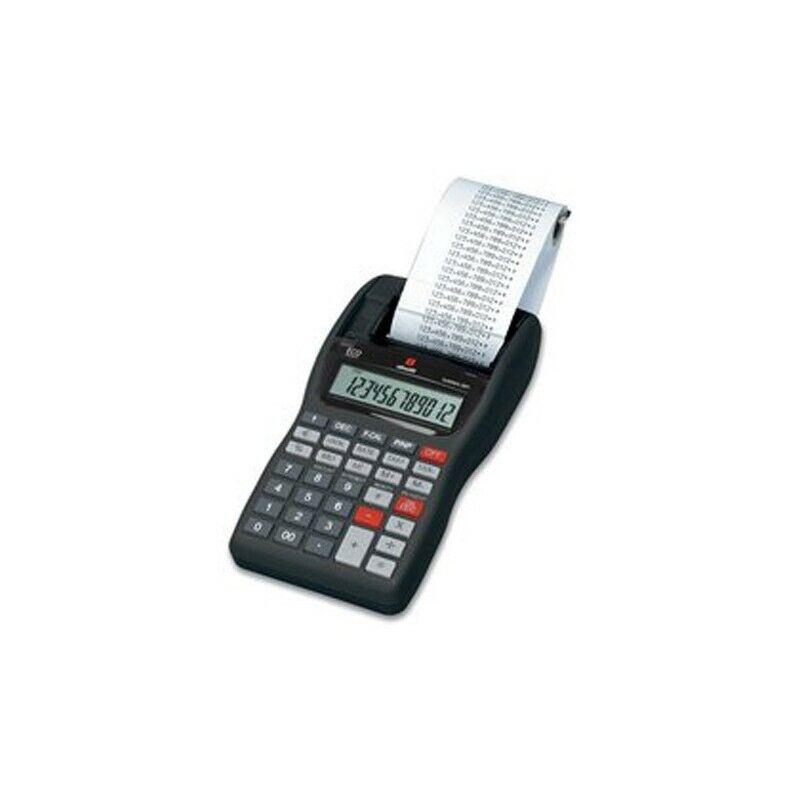 Calcolatrice Summa 301 OLIVETTI portatile scrivente 12 cifre NERO