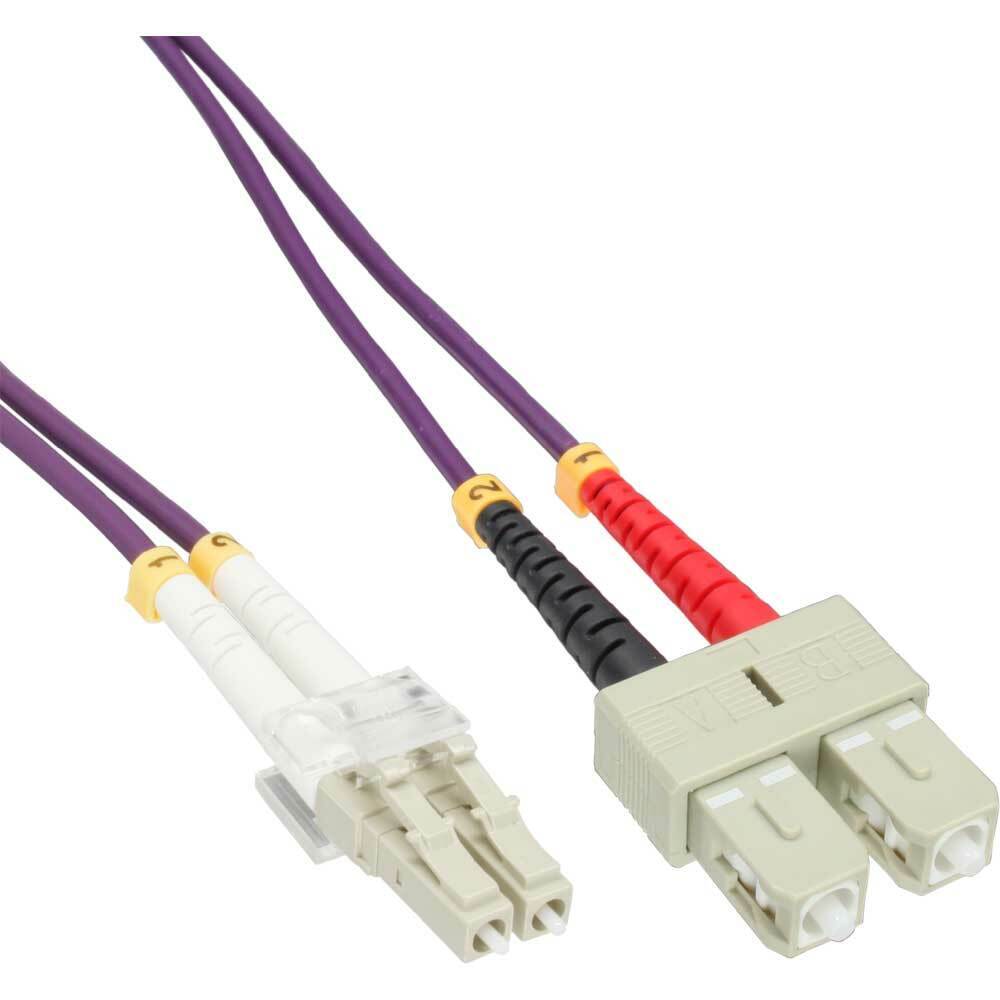INL InLine® Cavo Duplex, LC/SC 50/125µm, Fibra Ottica OM4, 3m