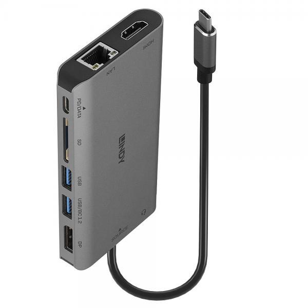 Lindy MINI DOCKING STATION PER LAPTOP USB-C CON SUPPORTO 4K SU UN SINGOLO DISPLA